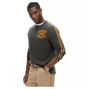 Футболка Superdry Vintage Athletic long sleeve, серый