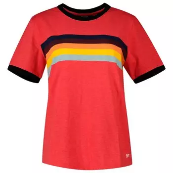 Футболка Superdry Vintage Cali Stripe Ringer, красный
