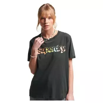 Футболка Superdry Vintage Cl Metallic, черный
