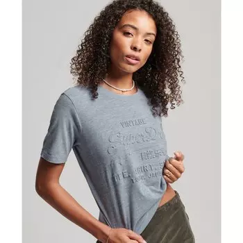 Футболка Superdry Vintage Logo Emboss, коричневый