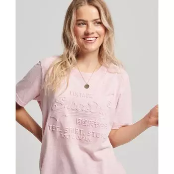 Футболка Superdry Vintage Logo Emboss, розовый
