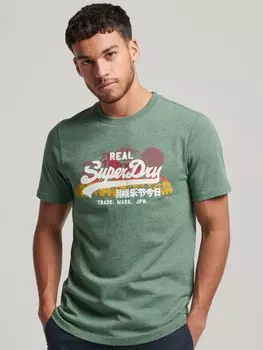 Футболка Superdry Vintage Logo Mountain, Portland Green Grit