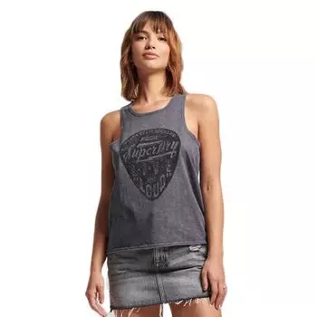 Футболка Superdry Vintage Merch Store Sleeveless Round Neck, серый