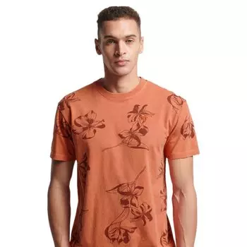 Футболка Superdry Vintage Overdyed Printed, оранжевый