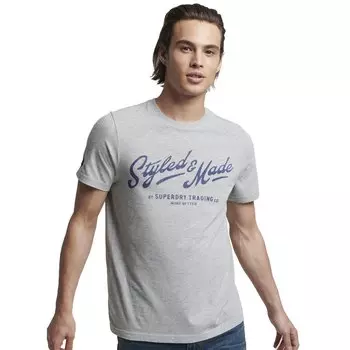 Футболка Superdry Vintage Script Style Ww, серый