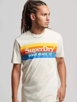 Футболка Superdry Vintage Venue, кремовый цвет