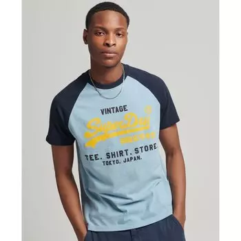 Футболка Superdry Vintage Vl Heritage Raglan, синий