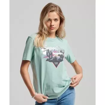 Футболка Superdry Vintage Vl Narrative, зеленый