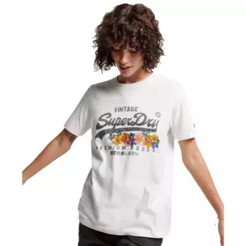 Футболка Superdry Vintage Vl Prem G Floral, бежевый