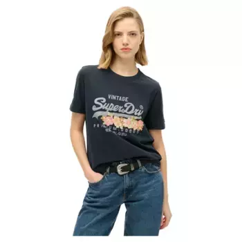 Футболка Superdry Vintage Vl Prem G Floral, черный