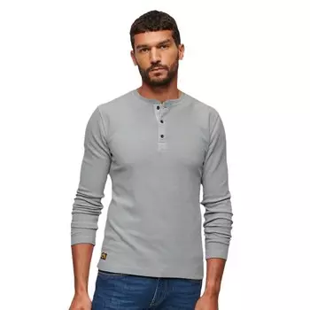 Футболка Superdry Waffle Henley Long , серый