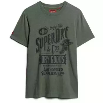 Футболка Superdry Workwear Script Graphic, зеленый