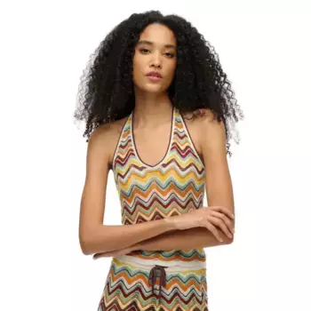 Футболка Superdry Zigzag Plunge Halter, разноцветный