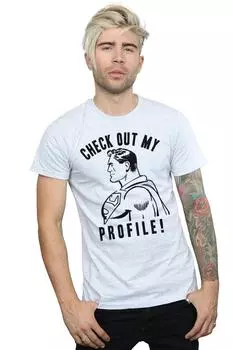 Футболка «Супермен: посмотрите мой профиль» DC Comics, серый