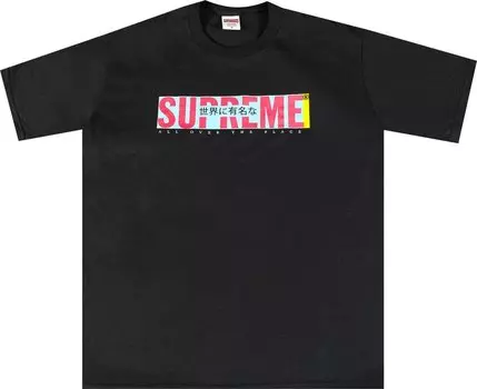 Футболка Supreme All Over Tee 'Black', черный