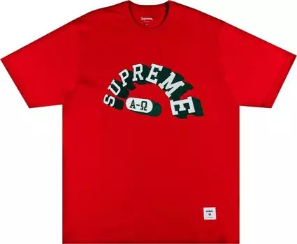 Футболка Supreme Alpha Omega Short-Sleeve Top 'Red', красный