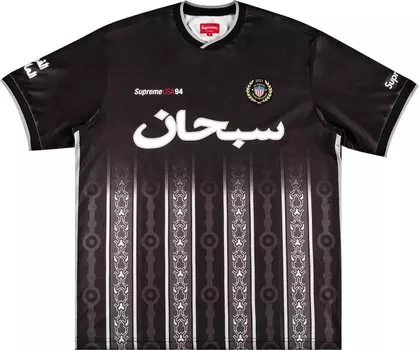 Футболка Supreme Arabic Logo Soccer Jersey 'Black', черный
