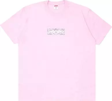 Футболка Supreme Bandana Box Logo Tee 'Light Pink', розовый