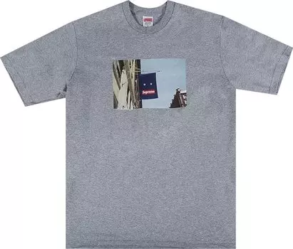 Футболка Supreme Banner Tee 'Heather Grey', серый