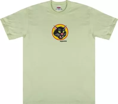 Футболка Supreme Black Cat Tee 'Pale Mint', зеленый