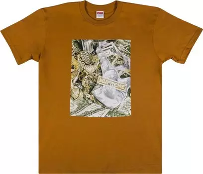 Футболка Supreme Bling Tee 'Burnt Orange', оранжевый