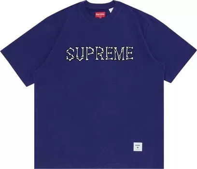 Футболка Supreme Bones Short-Sleeve Top 'Dark Royal', синий