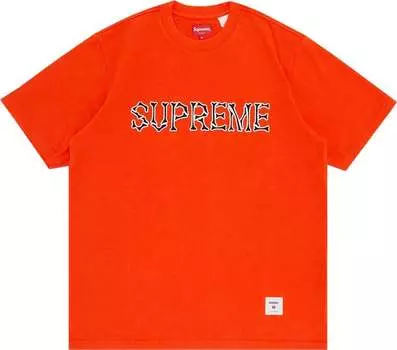 Футболка Supreme Bones Short-Sleeve Top 'Orange', оранжевый