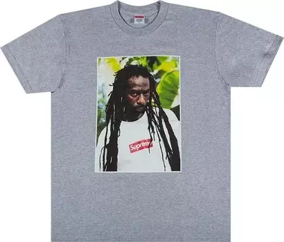 Футболка Supreme Buju Banton, серый