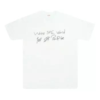 Футболка Supreme Buju Banton Wake The World Tee 'White', белый