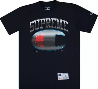 Футболка Supreme Champion Chrome Short-Sleeve Top 'Navy', синий