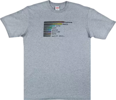 Футболка Supreme Chart T-Shirt 'Grey', серый