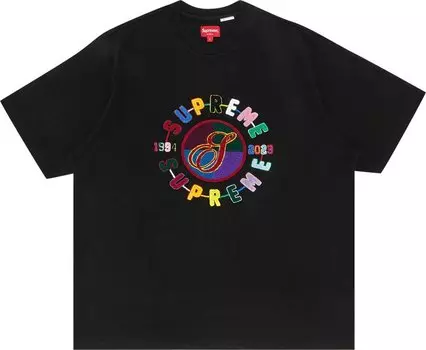 Футболка Supreme Chenille Crest Short-Sleeve Top 'Black', черный