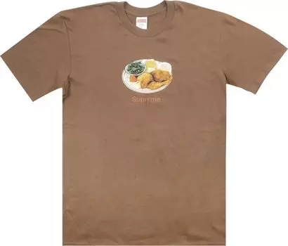 Футболка Supreme Chicken Dinner Tee 'Brown', коричневый