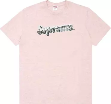 Футболка Supreme Chrome Logo Tee 'Heather Pink', розовый