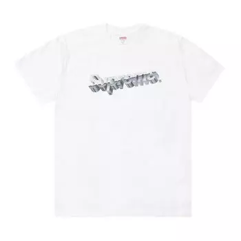Футболка Supreme Chrome Logo Tee 'White', белый