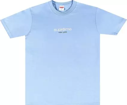 Футболка Supreme Classic Logo Tee 'Light Slate', синий