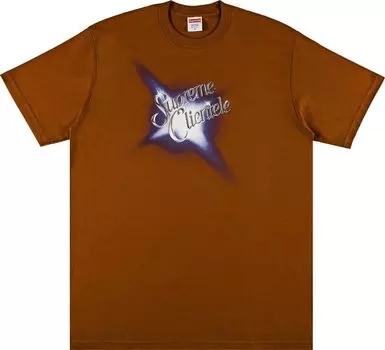 Футболка Supreme Clientele Tee 'Brown', коричневый