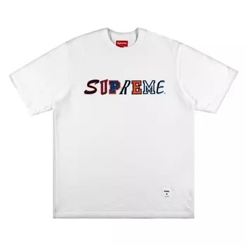 Футболка Supreme Collage Logo Short-Sleeve Top 'White', белый