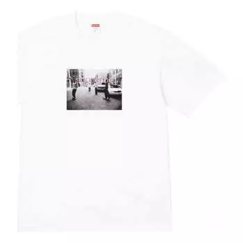 Футболка Supreme Crew 96 T-Shirt 'White Black', белый
