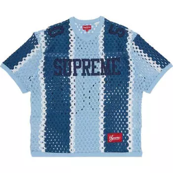 Футболка Supreme Crochet Football, голубой