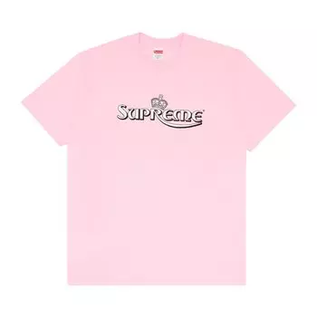 Футболка Supreme Crown, светло-розовая