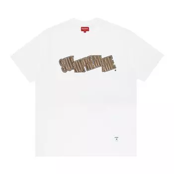 Футболка Supreme Cut Logo Short-Sleeve Top 'White', белый