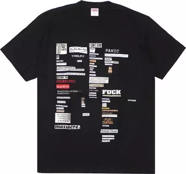 Футболка Supreme Cutouts Tee 'Black', черный