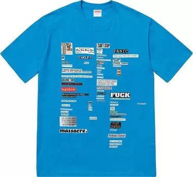 Футболка Supreme Cutouts Tee 'Bright Blue', синий
