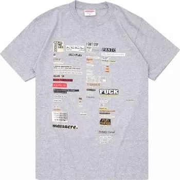 Футболка Supreme Cutouts Tee 'Heather Grey', серый