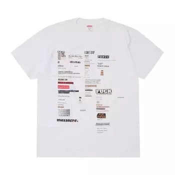 Футболка Supreme Cutouts Tee 'White', белый