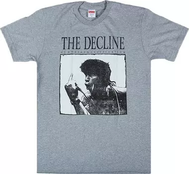 Футболка Supreme Decline Of Western Civilizations Tee 'Heather Grey', серый