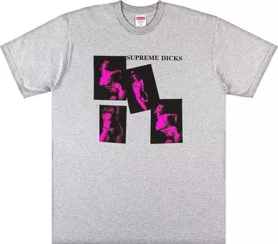 Футболка Supreme Dicks Tee 'Heather Grey', серый