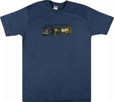 Футболка Supreme Dog Shit Tee 'Dark Slate', синий