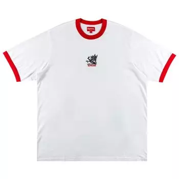 Футболка Supreme Dragon Ringer Tee 'White', белый